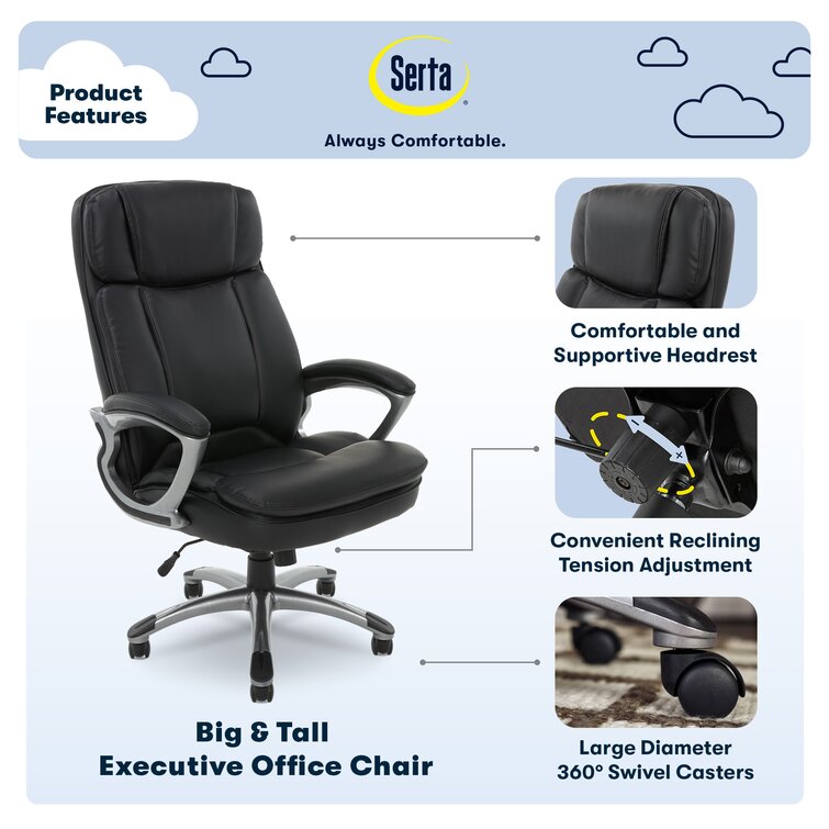 Serta high deals back executive chair